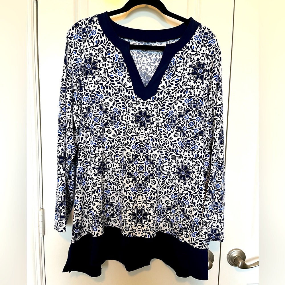 Land’s End Long Sleeve Swim Tunic Rash Guard UPF 50 Sun Protection- NWOT